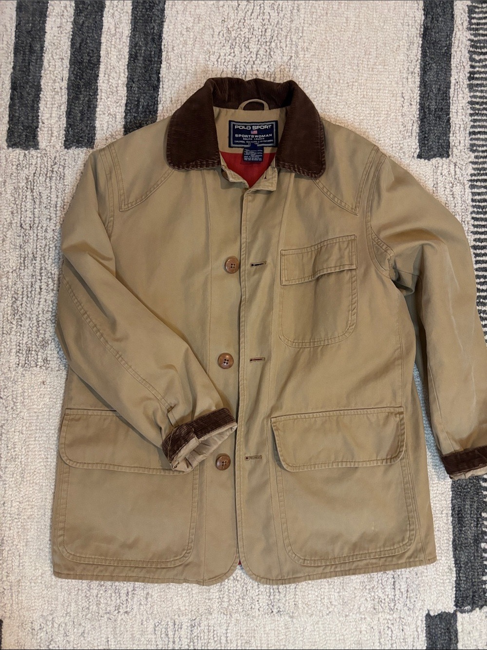 Polo Ralph Lauren Tan Corduroy Collar Coat